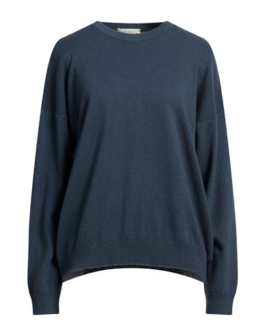 Crossley Woman Sweater Slate Blue Size M Wool, Cashmere
