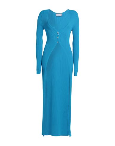 Eleonora Gottardi Woman Cardigan Turquoise Size M Viscose, Polyester In Blue