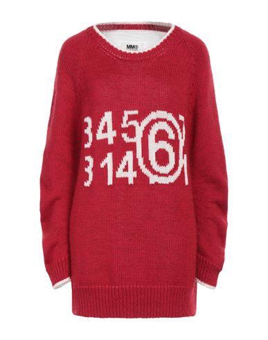 Mm6 Maison Margiela Woman Sweater Red Size M Cotton, Acrylic, Polyamide, Mohair Wool