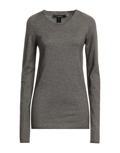Urban Zen Woman Sweater Lead Size M/l Virgin Wool, Silk, Polyethylene In Grey