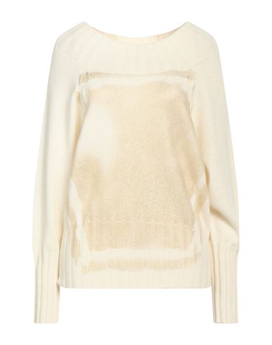 Liviana Conti Woman Sweater Ivory Size 8 Cashmere, Polyamide, Polyester, Metal In White
