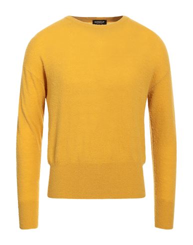Dondup Man Sweater Yellow Size 32 Virgin Wool, Polyamide, Cashmere In Orange