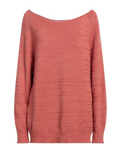 Rossopuro Woman Sweater Salmon Pink Size S Merino Wool In Salmon Pink
