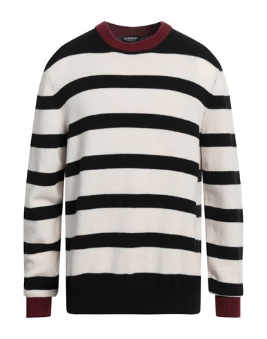 Dondup Man Sweater Black Size 40 Wool, Cashmere In Black