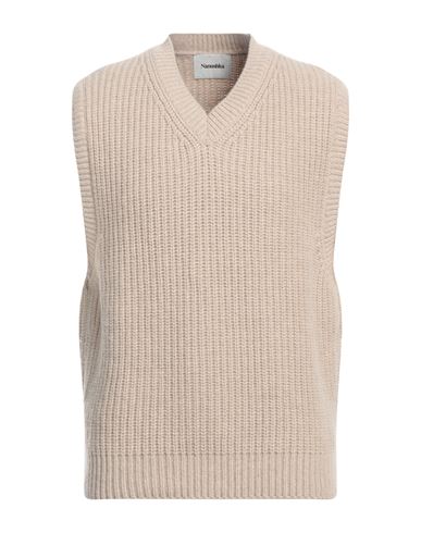 Shop Nanushka Man Sweater Beige Size L Merino Wool, Cashmere