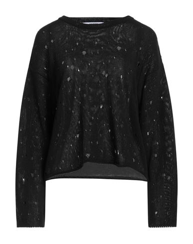 Grifoni Woman Sweater Black Size 4 Cotton, Polyamide