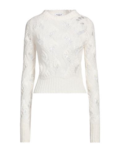 Dondup Woman Sweater Ivory Size 2 Virgin Wool, Polyamide, Alpaca Wool In White