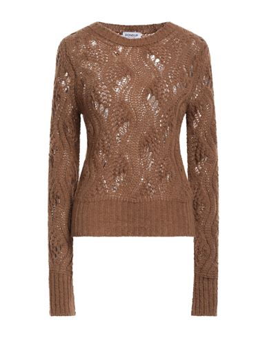 Shop Dondup Woman Sweater Khaki Size 6 Virgin Wool, Polyamide, Alpaca Wool In Beige