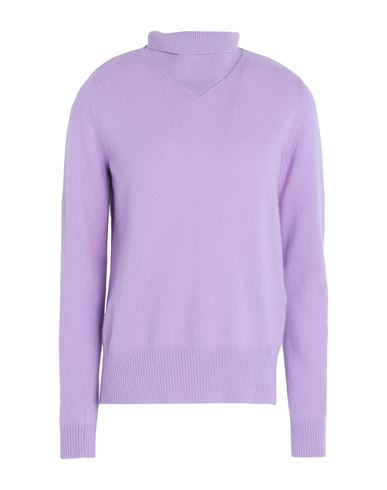 Max & Co . Woman Turtleneck Light Purple Size Xl Virgin Wool