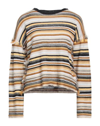 Grifoni Woman Sweater Ocher Size 8 Linen, Cotton In Yellow