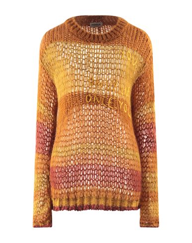 Dondup Woman Sweater Mustard Size 8 Acrylic, Virgin Wool, Polyamide In Yellow