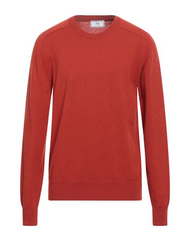 Ami Alexandre Mattiussi Man Sweater Rust Size Xl Merino Wool, Cashmere In Red