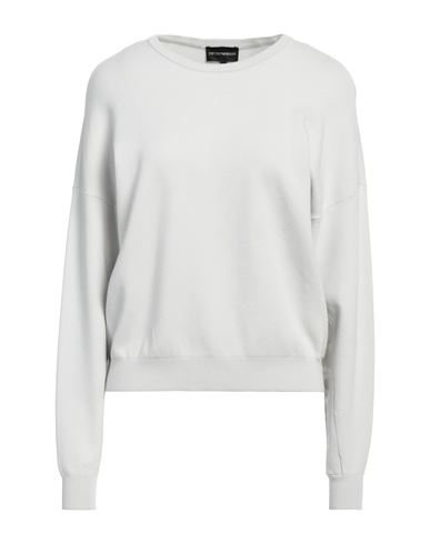 Emporio Armani Woman Sweater Light Grey Size 12 Viscose, Polyester