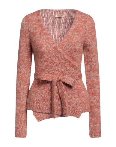 Momoní Woman Cardigan Rust Size S Polyester, Mohair Wool, Alpaca Wool, Wool, Polyamide In Red