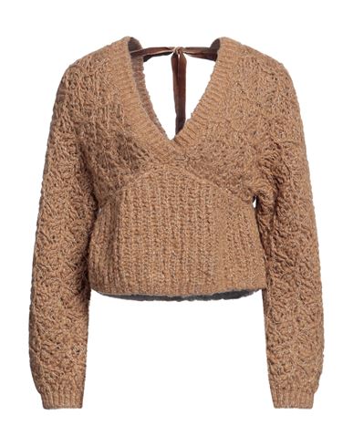 Momoní Woman Sweater Camel Size S Merino Wool, Polyamide, Alpaca Wool, Polyester In Multi