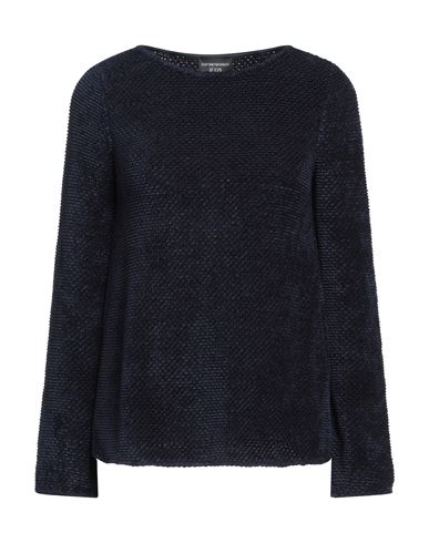 Emporio Armani Woman Sweater Midnight Blue Size 6 Viscose, Cotton, Polyester, Lyocell