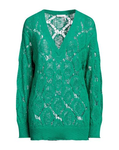 See By Chloé Woman Sweater Emerald Green Size M Cotton