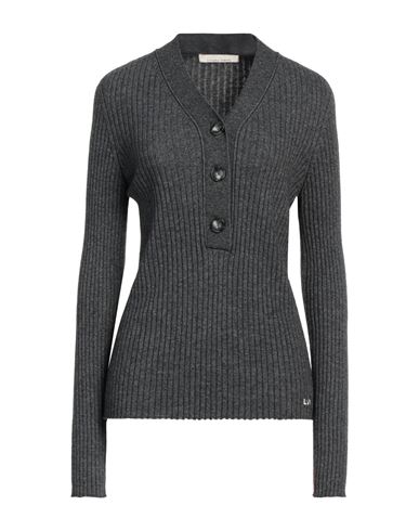 Liviana Conti Woman Sweater Lead Size 4 Cashmere, Polyamide In Grey