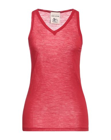 Semicouture Woman Top Red Size M Wool, Polyamide