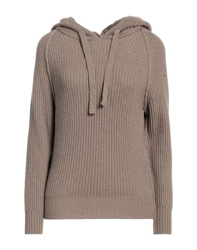 Crossley Woman Sweater Khaki Size L Wool, Nylon In Beige