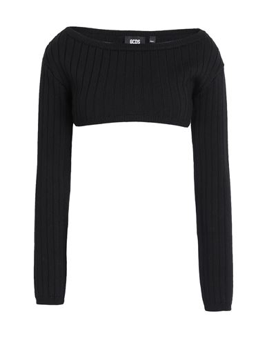 Gcds Woman Sweater Black Size L Wool, Acrylic
