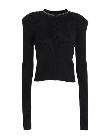 Gcds Woman Cardigan Black Size M Viscose, Polyester, Polyamide