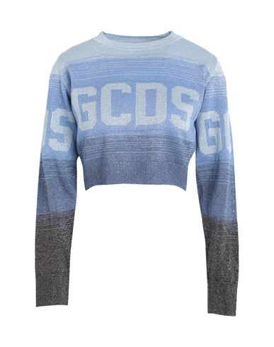 Gcds Woman Sweater Sky Blue Size M Viscose, Polyester, Metal