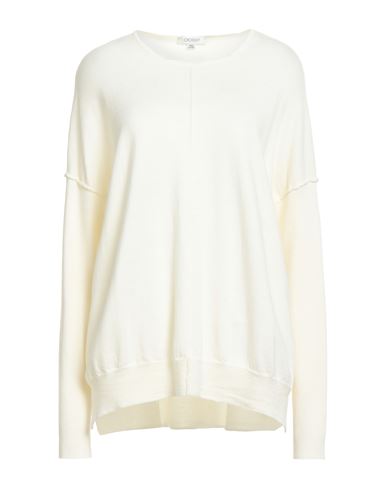 Crossley Woman Sweater Cream Size L Virgin Wool In White