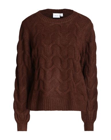 Vila Woman Sweater Cocoa Size S Acrylic, Polyester, Elastane In Brown