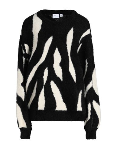 Vila Woman Sweater Black Size M Acrylic, Nylon