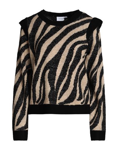 Vila Woman Sweater Black Size L Acrylic, Polyamide, Metallic Fiber, Elastane