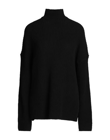 Only Woman Turtleneck Black Size L Recycled Cotton, Polyester