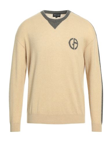 Giorgio Armani Man Sweater Beige Size 44 Virgin Wool