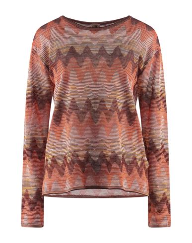 M Missoni Woman Sweater Apricot Size Xl Viscose, Cotton, Wool, Polyamide In Orange