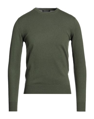 Aragona Man Sweater Military Green Size 46 Cashmere