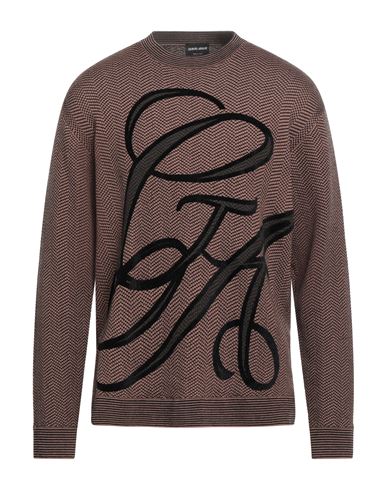 Shop Giorgio Armani Man Sweater Light Brown Size 44 Virgin Wool, Cashmere In Beige