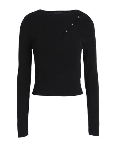 Only Woman Sweater Black Size L Viscose, Polyamide