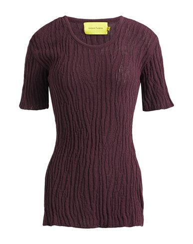 Shop Marques' Almeida Woman Sweater Deep Purple Size L Cotton