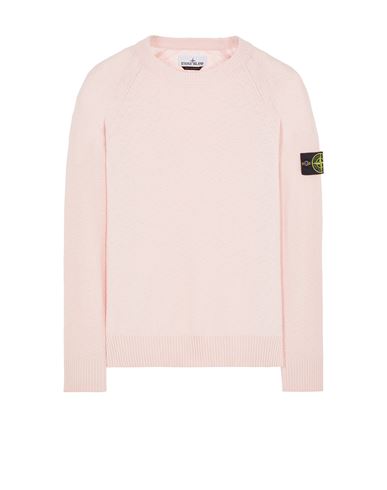 Stone Island Mens Antique Rose Cotton Waffle Fleece Sweatshirt In Rose