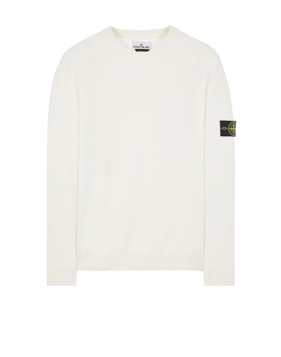 Stone Island Sweater White Cotton