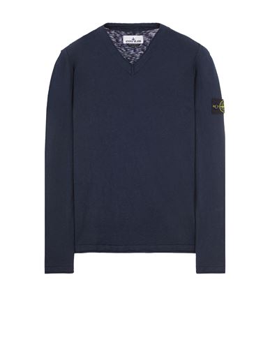 Stone Island Light Rws Pure Wool Sweater In Bleu