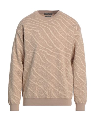 Shop Daniele Fiesoli Man Sweater Beige Size L Cotton