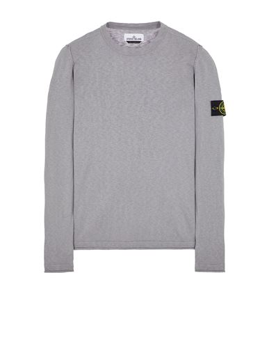 Stone Island Sweater Gray Cotton, Polyamide In Gris