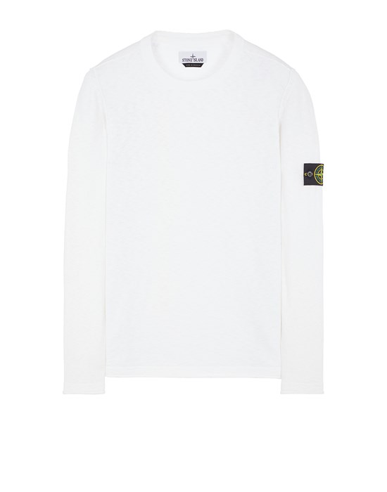 Stone Island Compass-motif Stretch-cotton Sweatshirt In Blanc