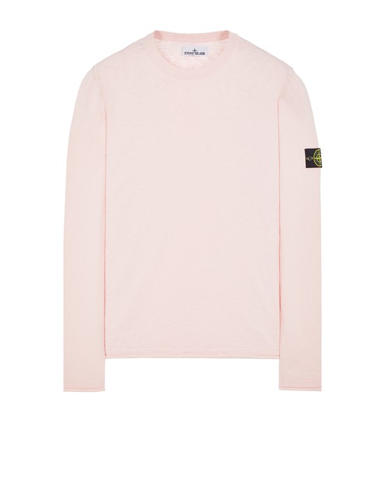 Shop Stone Island Sweater Pink Cotton, Polyamide