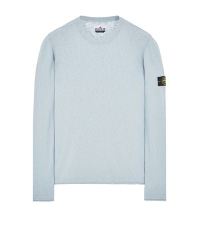 Stone Island Men Grey Cotton Crewneck Sweatshirt In Gray