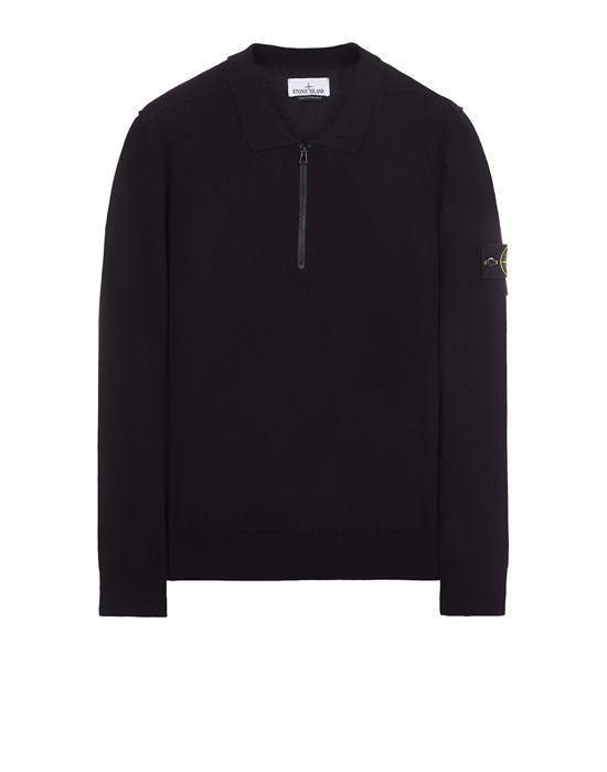 Shop Stone Island Sweater Black Cotton