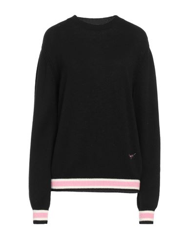 Msgm Woman Sweater Black Size Xl Merino Wool, Cashmere