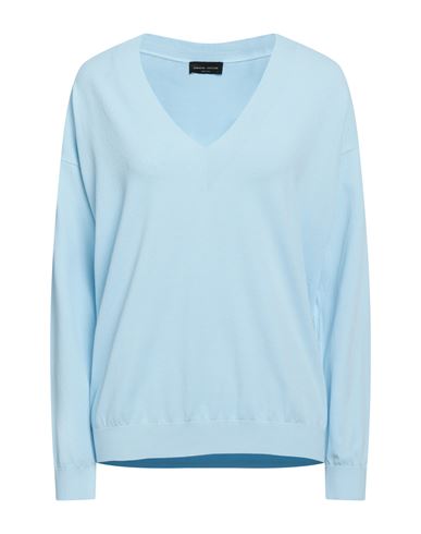 Roberto Collina Woman Sweater Sky Blue Size M Viscose, Polyester
