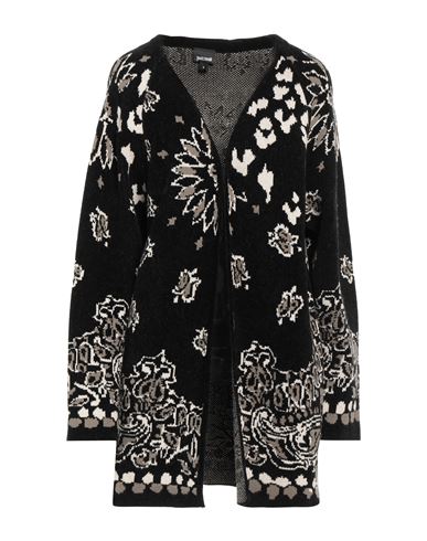 Just Cavalli Woman Cardigan Black Size Xs Viscose, Acrylic, Wool, Cotton, Polyester